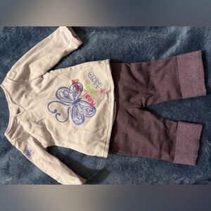 American Girl Butterfly Top and Purple Pants Set